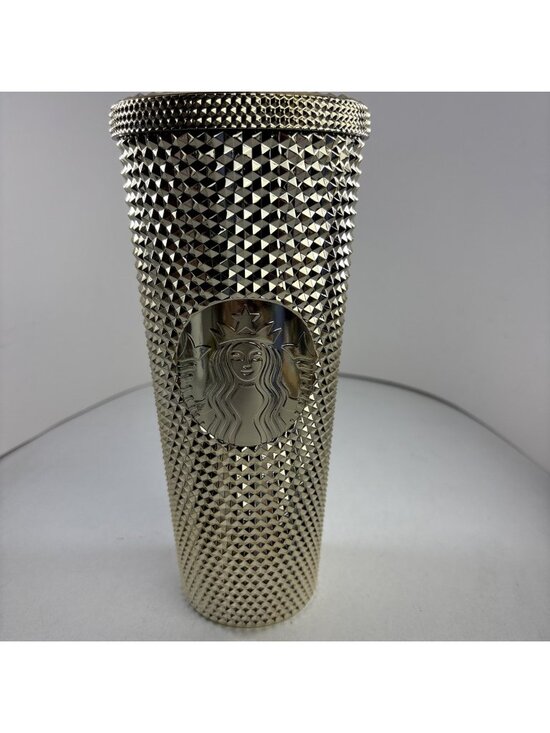 Starbucks Other - Starbucks 2022 Holiday Gold Studded Tumbler - 24 oz Venti Cup EUC (no straw)